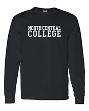Load image into Gallery viewer, North Central College Block Long Sleeve T-Shirt - Black