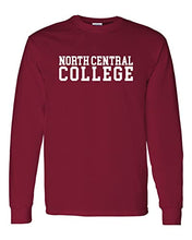 Load image into Gallery viewer, North Central College Block Long Sleeve T-Shirt - Cardinal Red