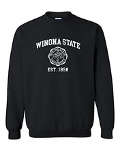 Load image into Gallery viewer, Winona State Vintage Est 1858 Crewneck Sweatshirt - Black