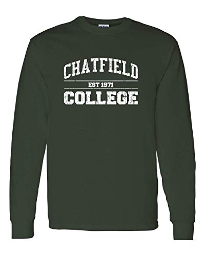 Chatfield College Est 1971 Long Sleeve T-Shirt - Forest Green