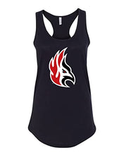 Load image into Gallery viewer, Carthage College Firebird Mascot Ladies Tank Top - Black