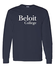Load image into Gallery viewer, Beloit College 1 Color Long Sleeve Shirt - Navy