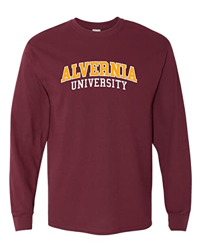 Alvernia University Block Long Sleeve Shirt - Maroon