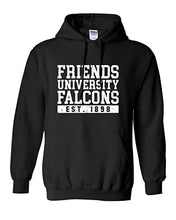 Load image into Gallery viewer, Friends University Block Hooded Sweatshirt - Black