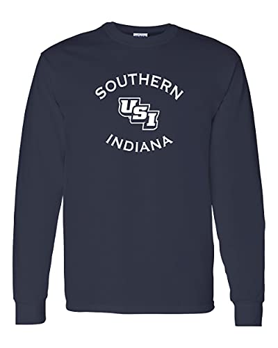 Southern Indiana USI One Color Arched Long Sleeve Shirt - Navy