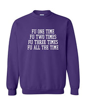 Load image into Gallery viewer, Furman University FU One Time Crewneck Sweatshirt - Purple