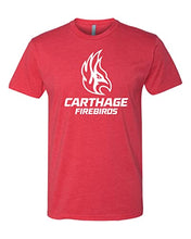 Load image into Gallery viewer, Carthage College Firebirds Stacked Exclusive Soft T-Shirt - Red