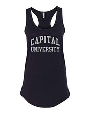 Load image into Gallery viewer, Capital University Crusaders Ladies Racer Tank - Black