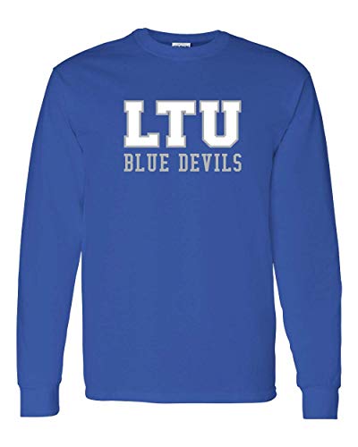 LTU Lawrence Tech Blue Devils Block Two Color Long Sleeve - Royal