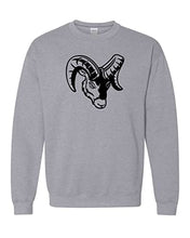 Load image into Gallery viewer, Framingham State University Mascot Head Crewneck Sweatshirt - Sport Grey