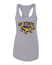 Load image into Gallery viewer, San Francisco State Full Color Gator Ladies Tank Top - Heather Grey