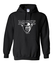 Load image into Gallery viewer, University of Maine 1 Color Mascot Hooded Sweatshirt - Black
