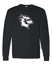 Load image into Gallery viewer, Wesleyan University 1 Color Mascot Long Sleeve T-Shirt - Black