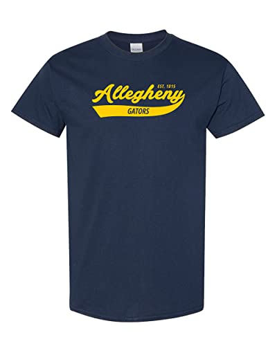 Allegheny College Gators Retro T-Shirt - Navy
