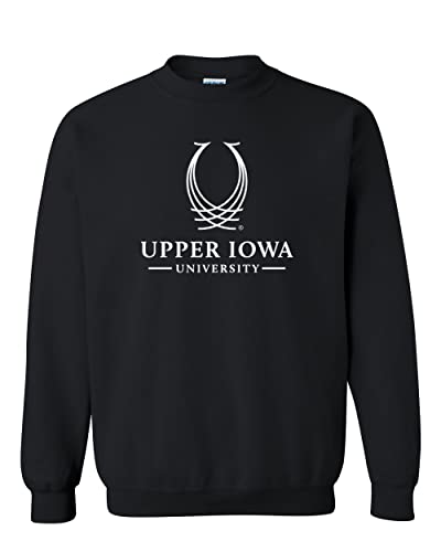 Upper Iowa University 1 Color Crewneck Sweatshirt - Black