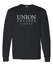 Load image into Gallery viewer, Union College Founded 1795 Long Sleeve Shirt - Black