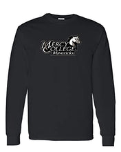 Load image into Gallery viewer, Mercy College Stacked Logo Long Sleeve Shirt - Black