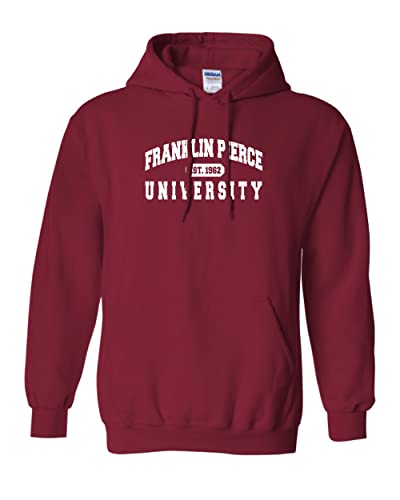 Vintage Franklin Pierce University Hooded Sweatshirt - Cardinal Red