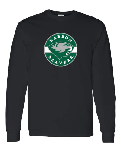 Babson Beavers Circle Logo Long Sleeve T-Shirt - Black