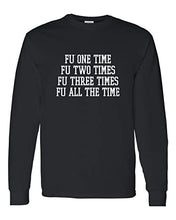 Load image into Gallery viewer, Furman University FU One Time Long Sleeve T-Shirt - Black