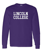 Load image into Gallery viewer, Lincoln College Long Sleeve T-Shirt - Purple