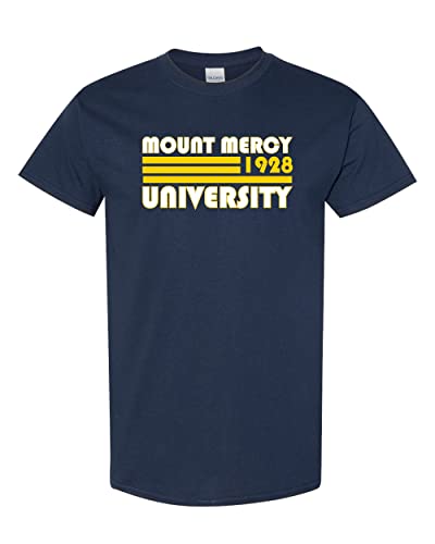 Retro Mount Mercy University T-Shirt - Navy