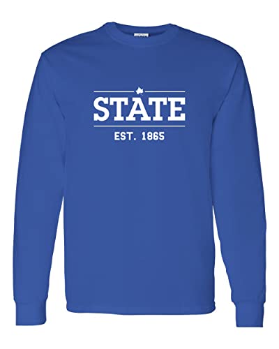 Indiana State Est 1865 Long Sleeve T-Shirt - Royal