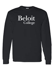 Load image into Gallery viewer, Beloit College 1 Color Long Sleeve Shirt - Black