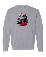 Load image into Gallery viewer, Manhattanville College Full Color Mascot Crewneck Sweatshirt - Sport Grey