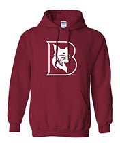 Load image into Gallery viewer, Bates College Bobcat B Hooded Sweatshirt - Cardinal Red
