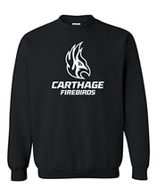 Load image into Gallery viewer, Carthage College Firebirds Stacked Crewneck Sweatshirt - Black