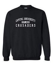 Load image into Gallery viewer, Capital University Vintage Crewneck Sweatshirt - Black