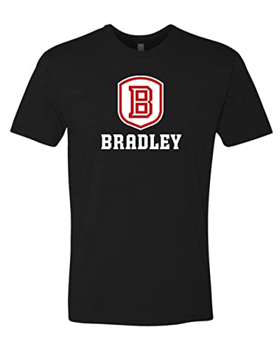 Bradley University Shield Soft Exclusive T-Shirt - Black