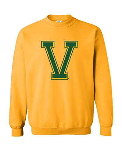 University of Vermont Catamounts V Crewneck Sweatshirt - Gold