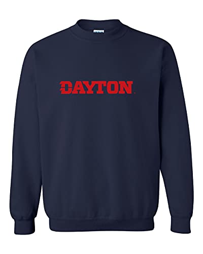 University of Dayton Text Only Crewneck Sweatshirt - Navy