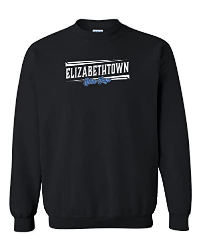 Elizabethtown Etown Blue Jays Crewneck Sweatshirt - Black