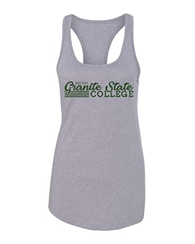 Vintage Granite State College Ladies Tank Top - Heather Grey