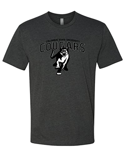 Columbus State University Cougars Grey Soft Exclusive T-Shirt - Charcoal