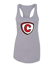 Load image into Gallery viewer, Carthage College Full Shield Ladies Tank Top - Heather Grey