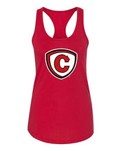 Load image into Gallery viewer, Carthage College Full Shield Ladies Tank Top - Red