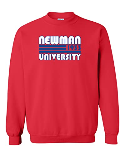 Retro Newman University Crewneck Sweatshirt - Red