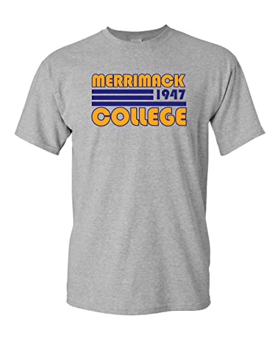 Retro Merrimack College T-Shirt - Sport Grey