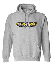 Load image into Gallery viewer, Centre College Text Stacked Hooded Sweatshirt - Sport Grey