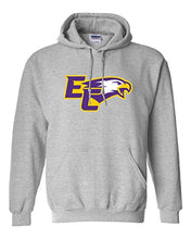 Load image into Gallery viewer, Elmira College EC Mascot Hooded Sweatshirt - Sport Grey