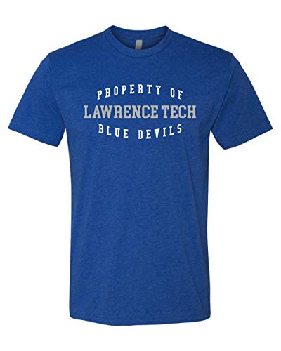 Property of Lawrence Tech Blue Devils 2 Color Exclusive Soft Shirt - Royal
