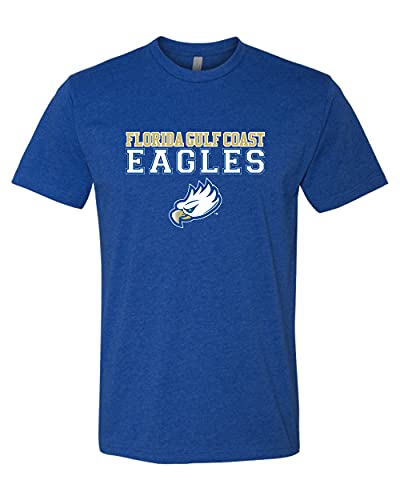 Florida Gulf Coast Eagles Stacked Exclusive Soft Shirt - Royal