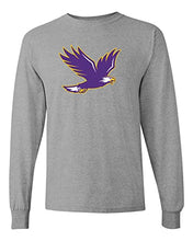 Load image into Gallery viewer, Elmira College Soaring Mascot Long Sleeve T-Shirt - Sport Grey