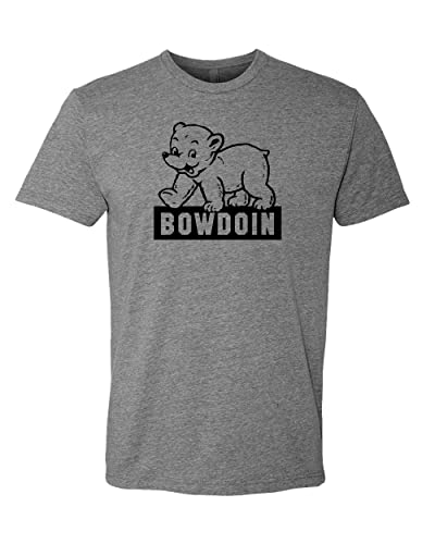 Bowdoin College Classic Polar Bear Exclusive Soft Shirt - Dark Heather Gray