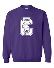 Load image into Gallery viewer, Capital University C Crusaders Crewneck Sweatshirt - Purple