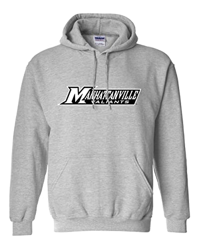 Manhattanville Valiants Hooded Sweatshirt - Sport Grey